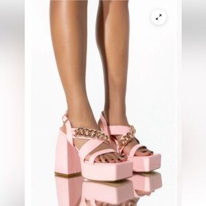 AZALEA WANG NOT GOING HOME CHUNKY SANDAL IN PINK - Akira